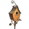 Outdoor Birdhouse with Antique Copper Finish and 3-Prong Garden Stake